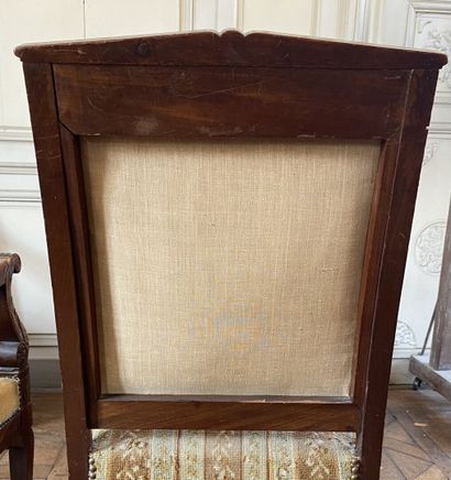 Suite of four mahogany and mahogany veneered...