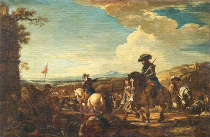 Attributed to Pandolfo RESCHI (1634-1696)
Soldiers...