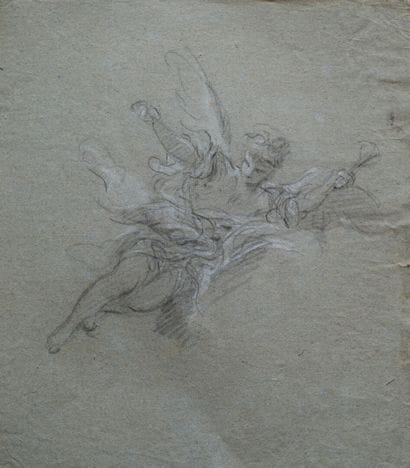School of François BOUCHER
Winged love
Black...