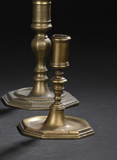 Molded bronze candlestick, 17th century
With...