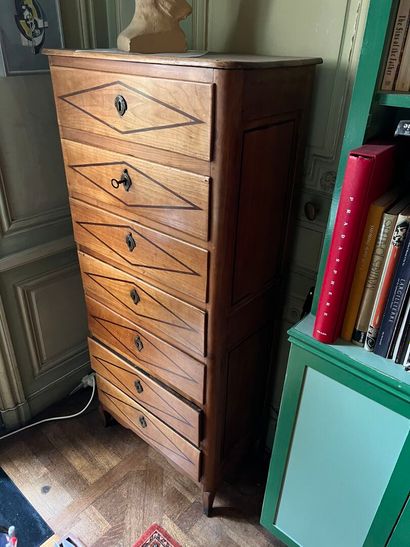 Semainier in fruitwood stamped Kirchenbach,...