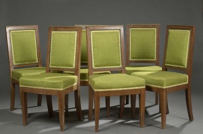 Suite of six mahogany and mahogany veneer...