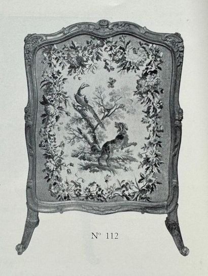 Mantelpiece screen in molded and carved wood,...