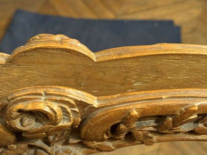 Mantelpiece screen in molded and carved wood,...