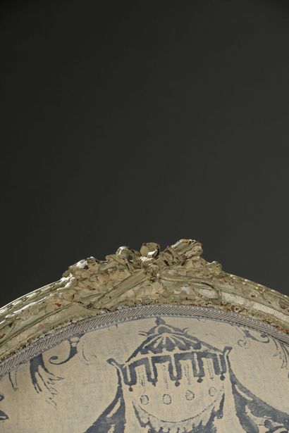 Pair of large Louis XVI-style armchairs,...
