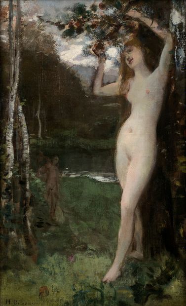 Henri GERVEX (1852-1929)
Eve picking the...