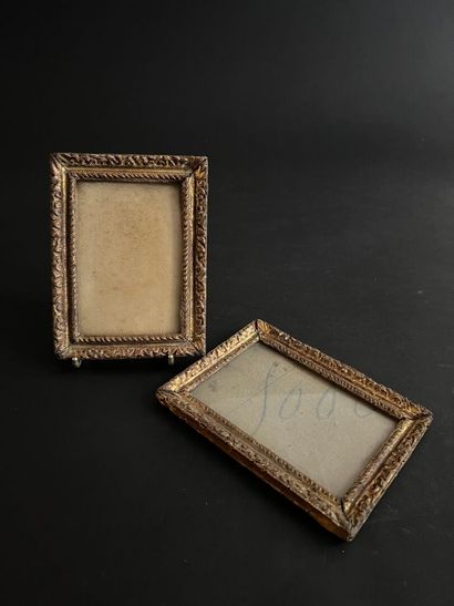 Two Louis XIII period carved and gilded wood...