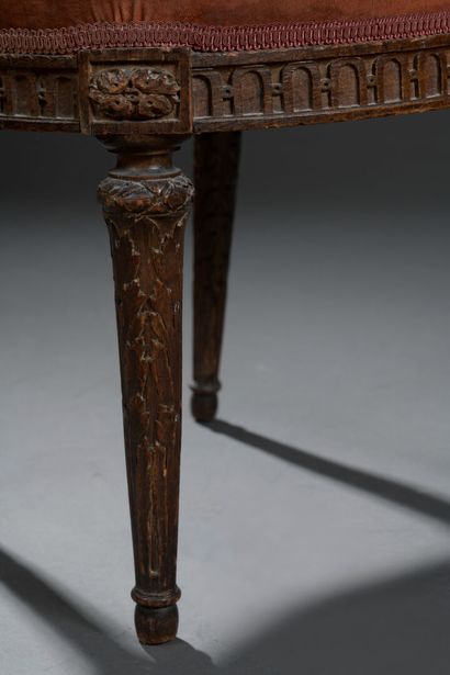 Molded and carved wood chair stamped C. Chevigny...