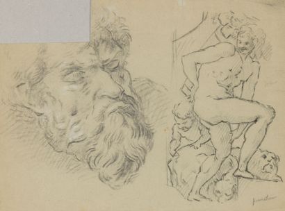 18th-century FRENCH school
Study sheet with...