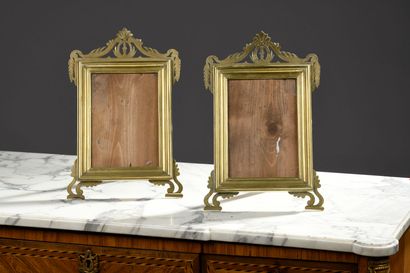 ITALY, 19th century
A pair of molded bronze...