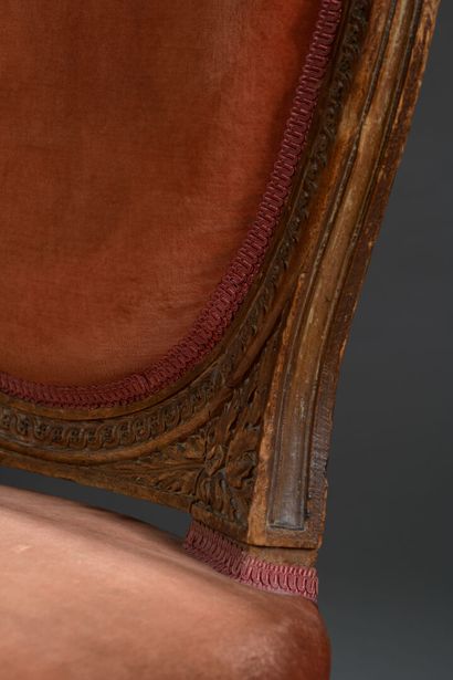 Molded and carved wood chair stamped C. Chevigny...