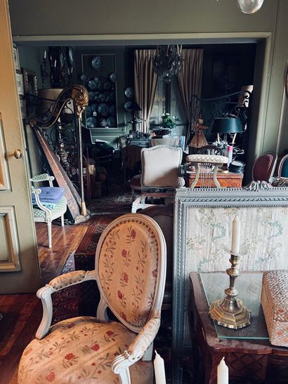 Fireplace screen stamped G. Jacob Louis XVI...
