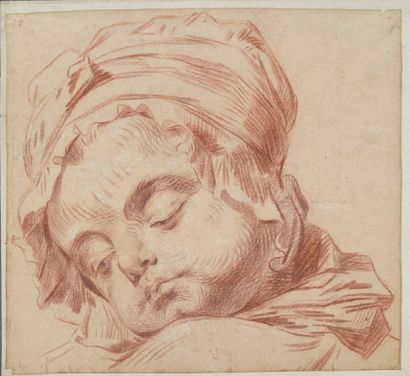 18th century FRENCH school
Head of an infant...