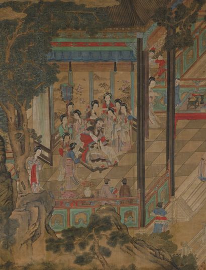 CHINA, 18th-19th century
Large ink and color...
