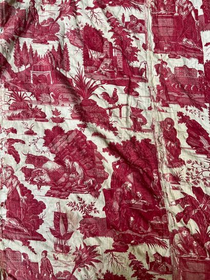 Character-printed canvas bedspread, La Danse...