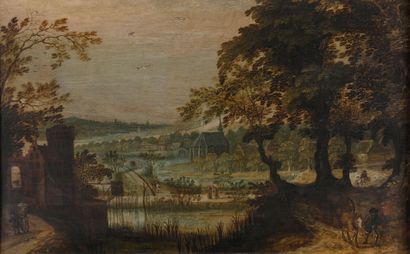 Attributed to Denys Van ALSLOOT (circa 1568-1625/26)
Landscape...