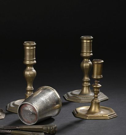 Two candlesticks, possibly forming a pair,...