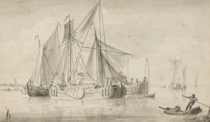 Ary VAN WANUM (Dordrecht 1735-1780)
Marine
Signed...