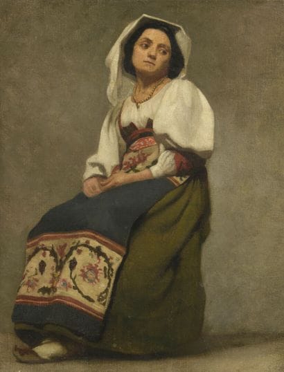 FRENCH SCHOOL circa 1830, entourage of COROT
Peasant...