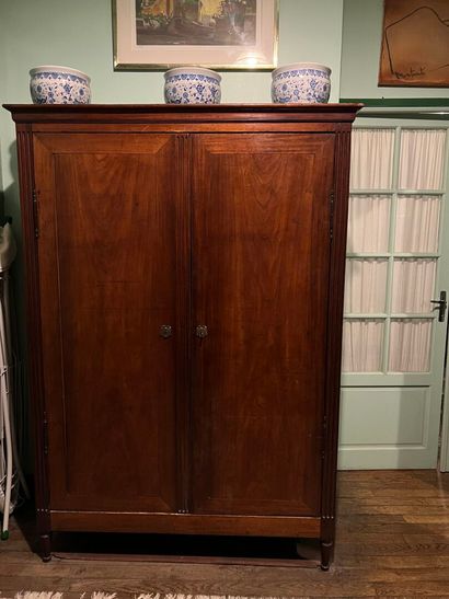 Mahogany and mahogany veneer cabinet from...