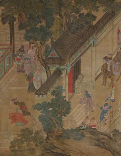 CHINA, 18th-19th century
Large ink and color...