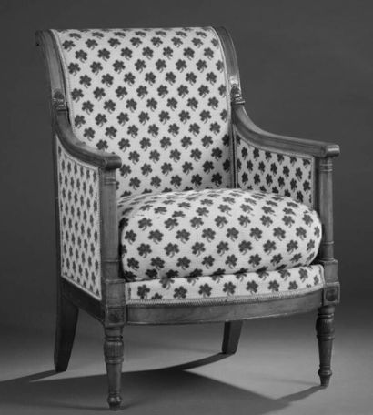 Directoire-period mahogany armchair stamped...
