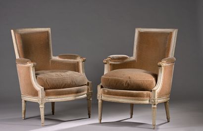 Louis XVI period square-backed molded and...