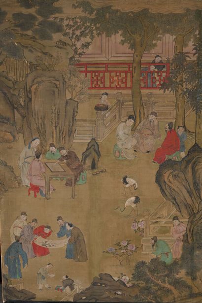 CHINA, 18th-19th century
Large ink and color...
