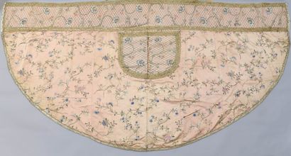 Rare Chinese painted silk and brocade cope,...