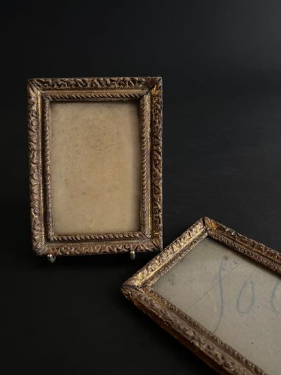Two Louis XIII period carved and gilded wood...