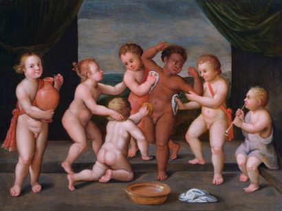 Attributed to Adriaen van STALBEMT (1580-1662)
Round...