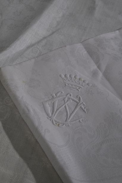 Two tablecloths from a single dinner service...