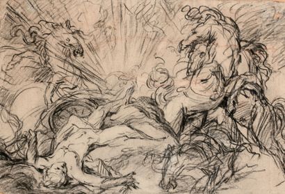 18th century FRENCH school
The fall of Phaeton
Black...