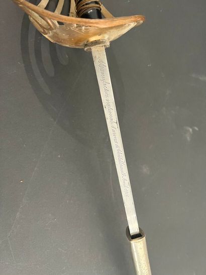 Officer's saber, Dérué type. Horn handle...