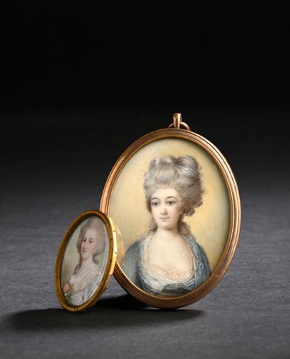 19th c. FRENCH or ENGLISH school.
Oval miniature...