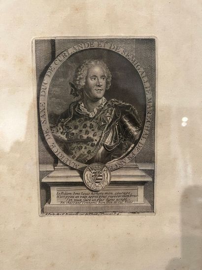 18th century FRENCH school
Maurice de Saxe
Engraving,...