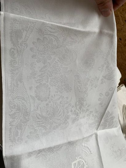 Two tablecloths from a single dinner service...