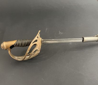 Officer's saber, Dérué type. Horn handle...