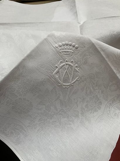 Two tablecloths from a single dinner service...