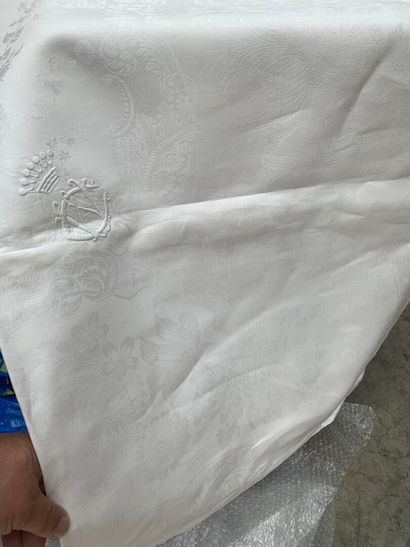 Two tablecloths from a single dinner service...