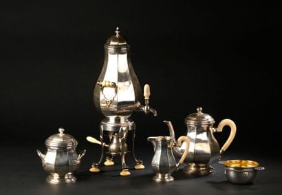 Minerve silver tea service circa 1940
Comprising...