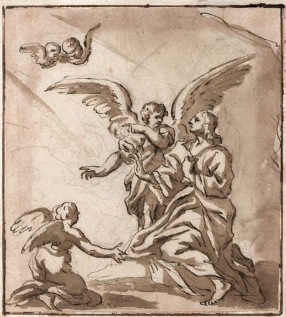 FRENCH SCHOOL circa 1700
Saint John surrounded...