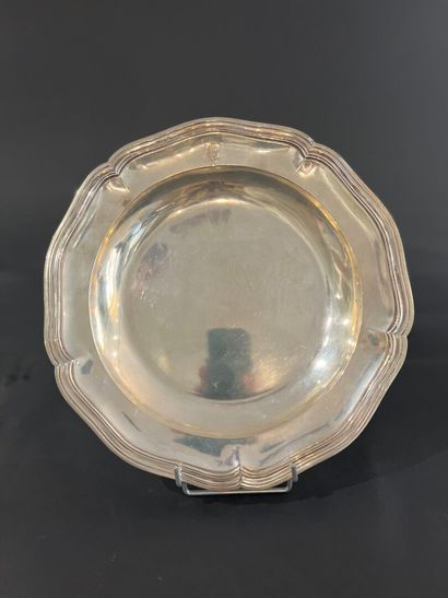 Round contoured silver dish hallmarked
engraved...