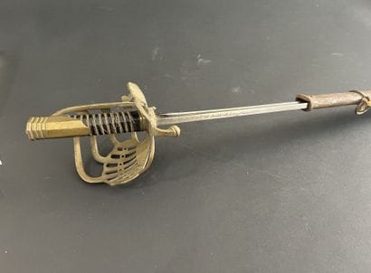 Cavalry officer's saber. Horn handle with...