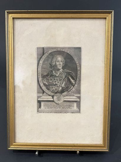 18th century FRENCH school
Maurice de Saxe
Engraving,...