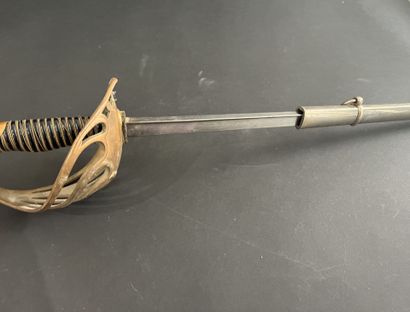 Officer's saber, Dérué type. Horn handle...