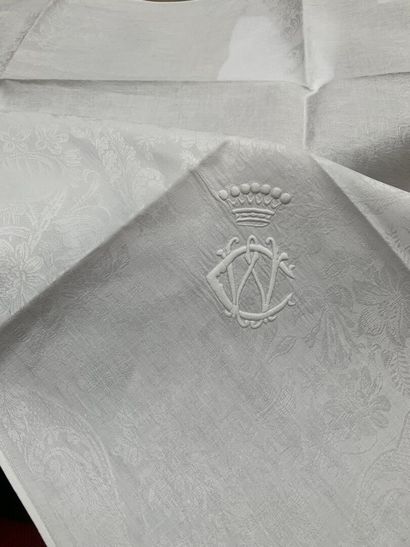 Two tablecloths from a single dinner service...
