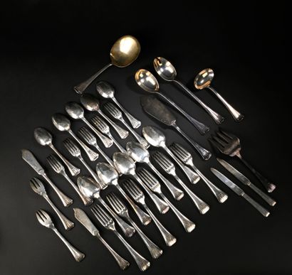 Silver serving set TETARD FRERES silversmith
Flared...