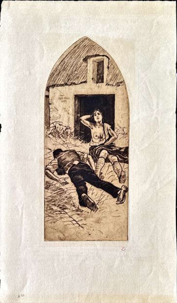 Louis LEGRAND
Paysage breton, 1905, eau-forte...