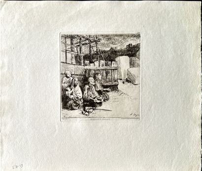 Alphonse LEGROS
L'Incendie du hameau, eau-forte,...